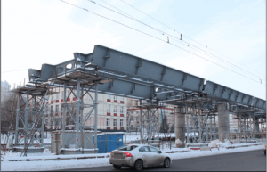 В Южном округе начался монтаж пролетов эстакады на Липецкой улице