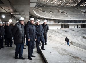 Собянин: реконструкция стадиона "Лужники" идет высокими темпами