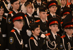 Клятву приносят 7-классники, это первый год начала обучения в кадетском режиме