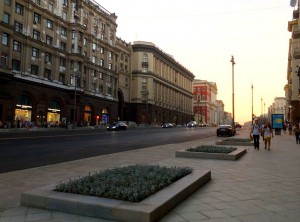 Тверская улица в центре Москвы