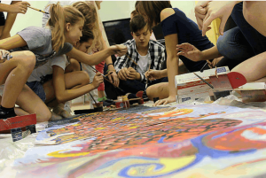  Ученики центра образования «Царицыно»  на акции «Культура Азии»