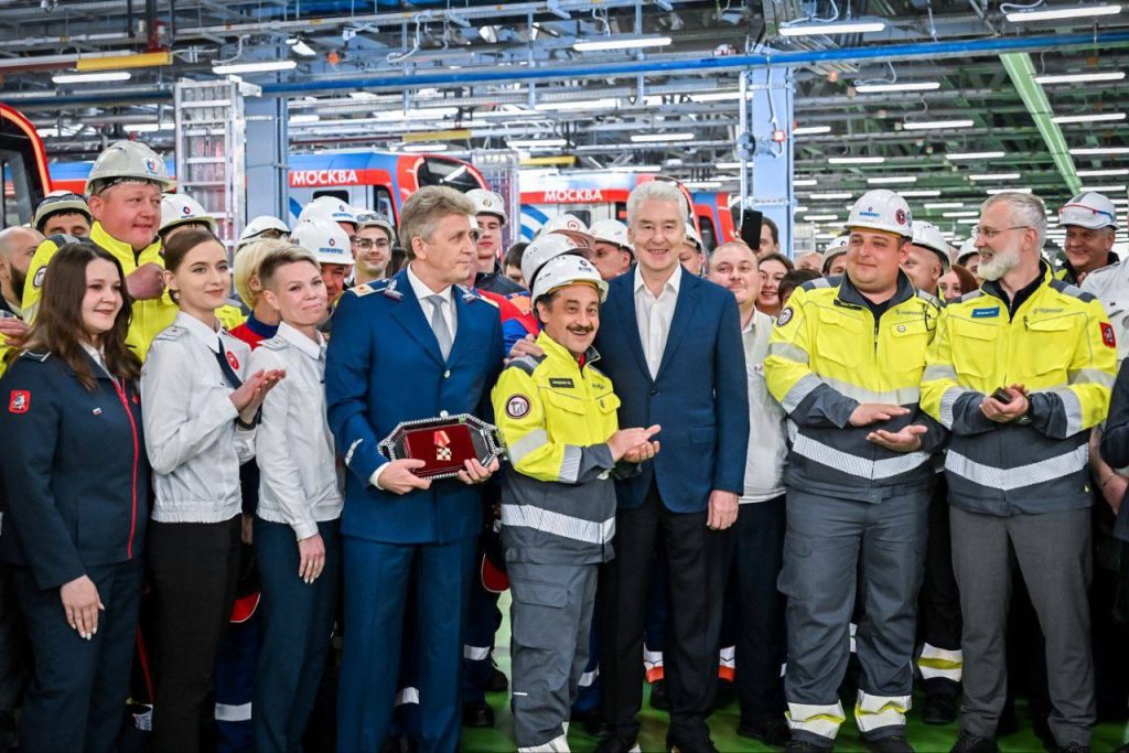 Собянин открыл электродепо «Южное» Замоскворецкой линии метро. Фото: Telegram-канал мэра Москвы Сергея Собянина