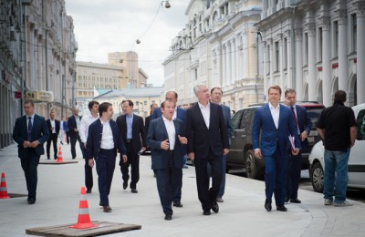 Сергей Собянин осмотрел благоустроенные улицы в центре Москвы