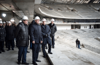 Собянин: реконструкция стадиона "Лужники" идет высокими темпами