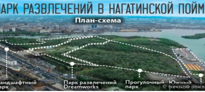 План-схема парка развлечений в Нагатинской пойме