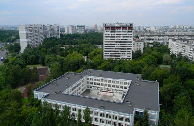 Вид на район Орехово-Борисово Южное с крыши