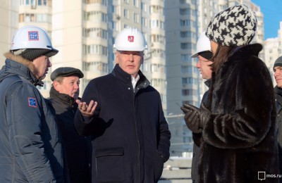 Мэр Москвы Сергей Собянин осмотрел строительные работы на Северо-Восточной хорде