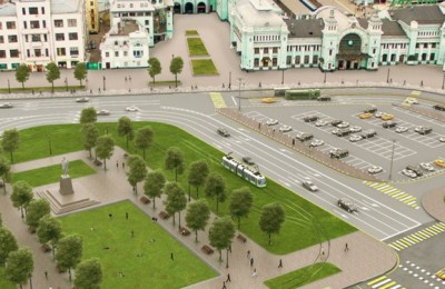Проект строительства трамвайных путей на площади Тверская Застава